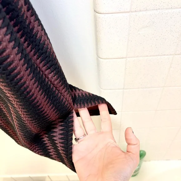 Anthropologie Maeve Meridian Brown Black Midi Dress Size Small Office Bodycon - Picture 7 of 11